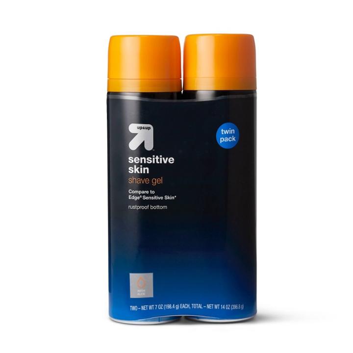 Men's Sensitive Skin Shave Gel Twin Pack - 7oz/2pk - Up & Up