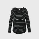 Maternity Striped Pullover Sweater - Isabel Maternity By Ingrid & Isabel Black/white