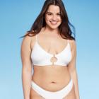 Women's Ring Front Bralette Bikini Top - Wild Fable White