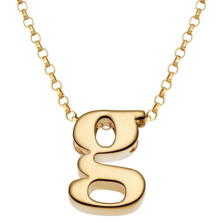 Distributed By Target Women's Sterling Silver 'g' Initial Charm Pendant - Gold, G