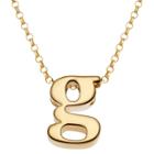 Distributed By Target Women's Sterling Silver 'g' Initial Charm Pendant - Gold, G