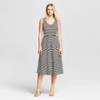 Women's Striped Flowy Tank Midi Dress - Who What Wear Black Xxl, Black