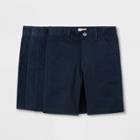 Boys' 4pk Flat Front Stretch Uniform Shorts - Cat & Jack Blue