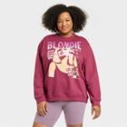 Merch Traffic Women's Plus Size Blondie Oversized Graphic Sweatshirt - Burgundy