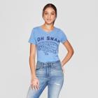 Petitewomen's Short Sleeve Oh Snap Graphic T-shirt - Awake Blue