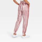 Women's Tie-dye Jogger Pants - Knox Rose Burgundy