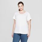 Women's Plus Size Short Sleeve Draped T-shirt - C9 Champion Pale Petal Pink