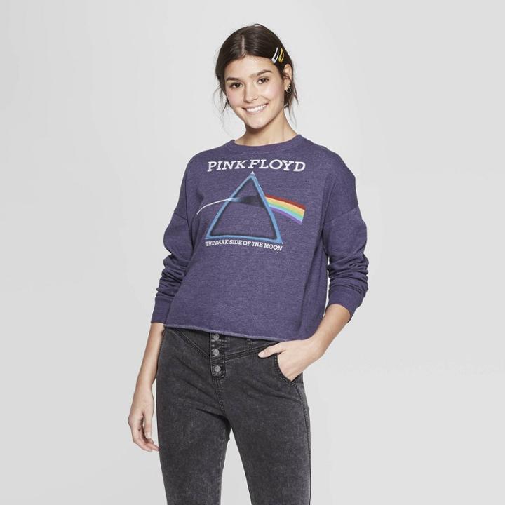 Women's Pink Floyd Dark Side Sweatshirt (juniors') - Blue