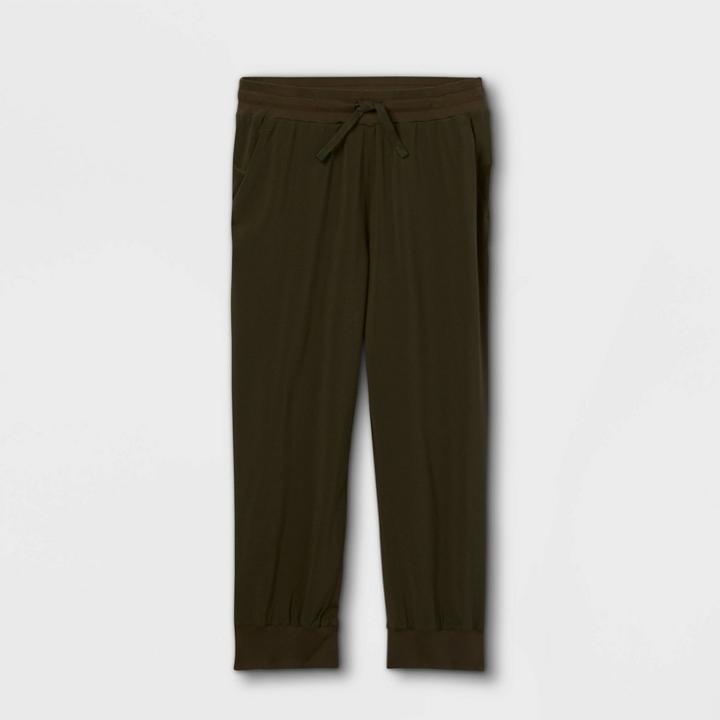 Girls' Woven Capri Pants - All In Motion Olive Green
