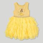 Toddler Girls' Disney Beauty And The Beast Belle Sleeveless Tutu Dress - Yellow