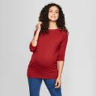 Maternity Snap Shoulder Sweatshirt - Isabel Maternity By Ingrid & Isabel Dark Red M, Infant Girl's
