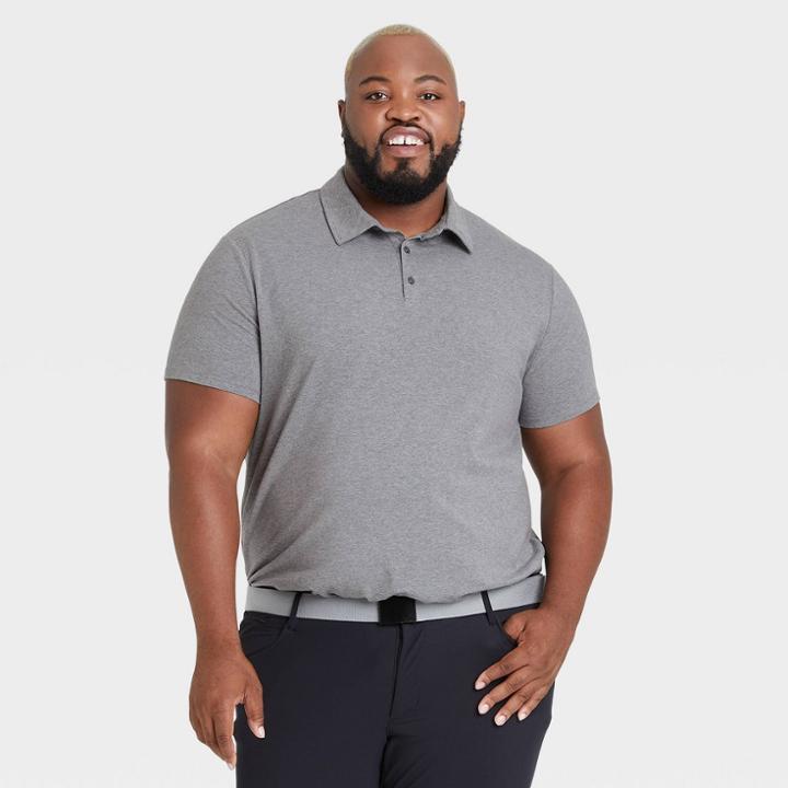 Men's Big & Tall Supima Cotton Polo Shirt - All In Motion Gray