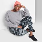 Women's Plus Size High-waisted Leggings - Wild Fable Black/white Tie-dye
