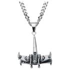 Women's Star Wars X-wing Starfighter Stainless Steel 3d Pendant With Chain