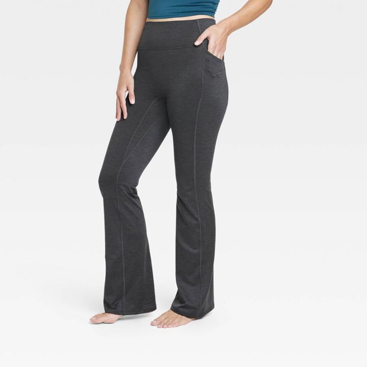 Women's Ultra High-rise Flare Leggings - All In Motion Heathered Black
