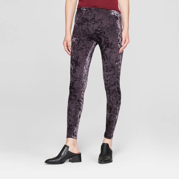 Women's Velvet Hosiery Leggings - Xhilaration Smoke