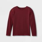 Girls' Long Sleeve T-shirt - Cat & Jack Burgundy