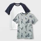 Boys' 2pk Fave Short Sleeve T-shirt - Cat & Jack Navy/gray