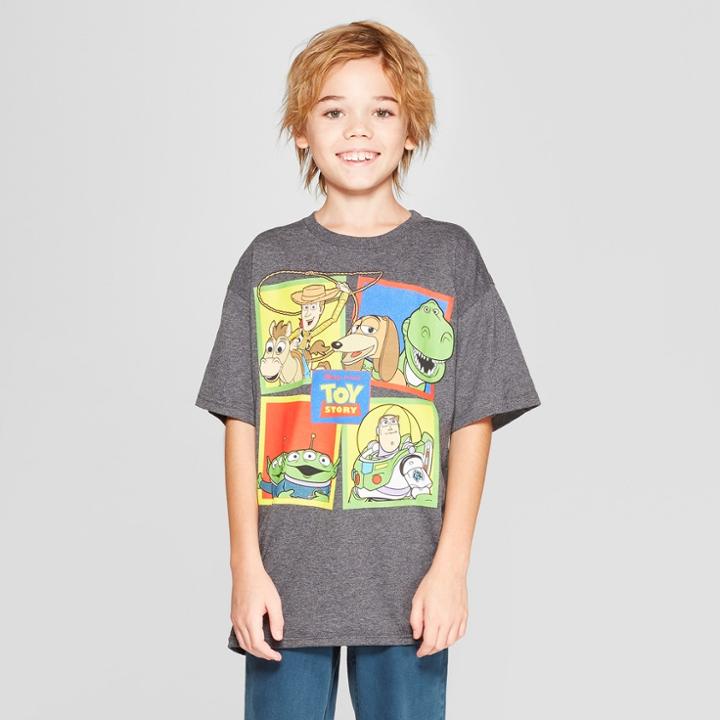 Petiteboys' Disney Toy Story Short Sleeve Graphic T-shirt - Charcoal Heather Xs, Boy's, Gray