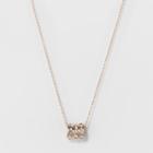 Three Rondell's Short Pendant Necklace - A New Day Rose Gold/clear