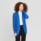 Women's Long Sleeve Cocoon Cardigan - A New Day Blue