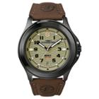 Men's Timex Expedition Field Watch With Leather Strap - Gray/green/brown T470129j