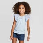 Petitetoddler Girls' Short Sleeve Eyelet T-shirt - Cat & Jack Blue 12m, Toddler Girl's