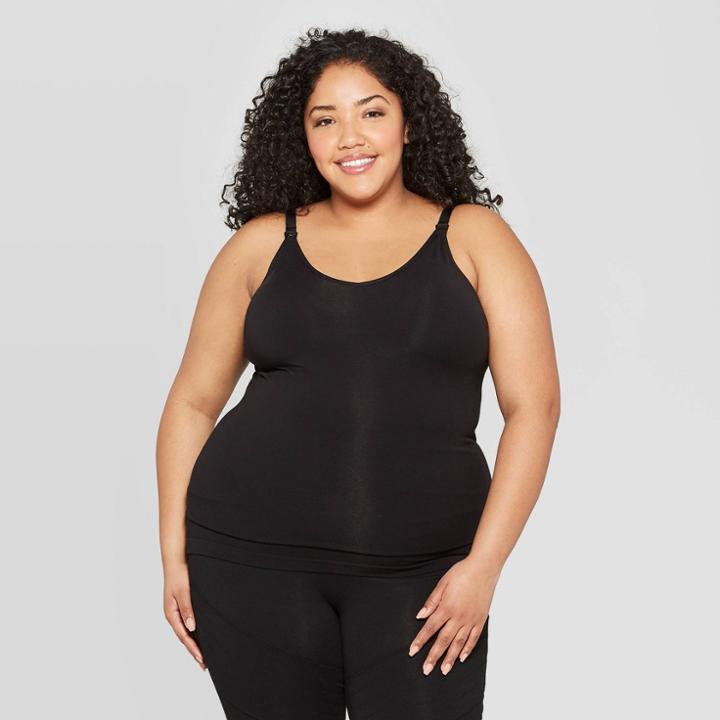 Women's Plus Nursing Seamless Cami - Auden Black