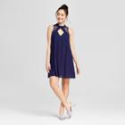 Women's Lace Trim Cutout Dress - 3hearts (juniors') Navy