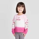 Disney Toddler Girls' Love Always Crew Sweatshirt - Purple/white 2t, Girl's,