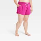 Women's Plus Size French Terry Shorts - All In Motion Berry Purple