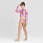 Girls' Summer Lovin 3pc Bikini Set - Art Class Pink S, Girl's,
