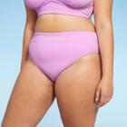 Juniors' Plus Size Terry High Waist Bikini Bottom - Xhilaration Lavender X, Purple