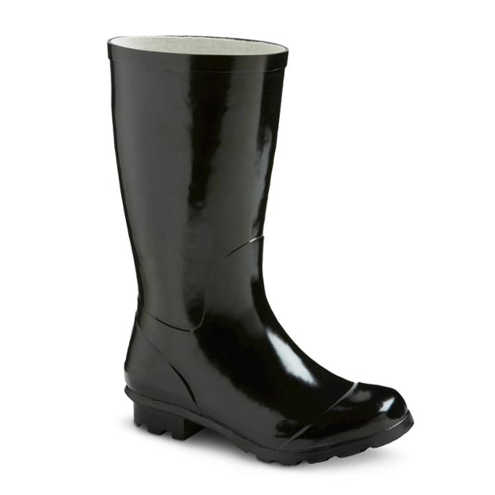 No Brand Girls' Classic Tall Rain Boots - Black