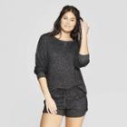Women's Perfectly Cozy Lounge Sweatshirt - Stars Above Charcoal (grey)