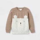 Toddler Boys' Bear Crew Neck Pullover Sweater - Cat & Jack Oatmeal Heather
