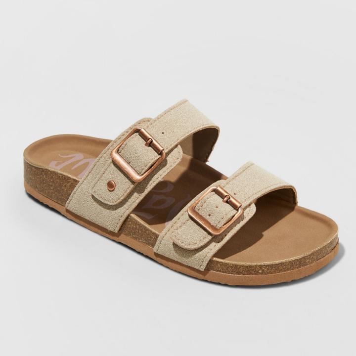 Women's Mad Love Wide Width Keava Footbed Sandal - Taupe (brown) 6w,