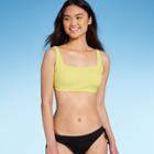Women's Simple Square Neck Over The Shoulder Bikini Top - Kona Sol Yellow Ray