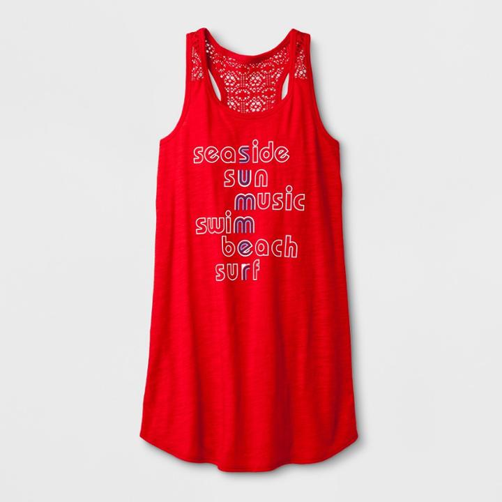 Girls' Summer Tank Cover Up Dress - Cat & Jack Red