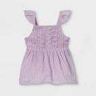 Toddler Girls' Crochet Tank Blouse - Art Class Purple