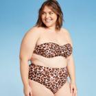 Women's Plus Size Underwire Bandeau Bikini Top - Kona Sol 14w, Women's, Brown