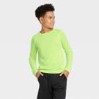 Boys' Long Sleeve Performance T-shirt - All In Motion Lime Yellow Xs, Boy's, Green Yellow