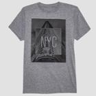 Hybrid Apparel Men's Us Short Sleeve Graphic T-shirt - Cement