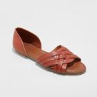 Women's Vail Woven Slide Sandals - Universal Thread Cognac (red)