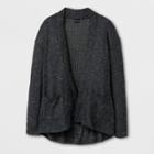 Girls' Open Cardigan With Patch Pockets Art Class - Charcoal (grey)