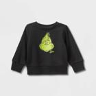 Toddler The Grinch Printed Pullover Sweatshirt - Black Newborn