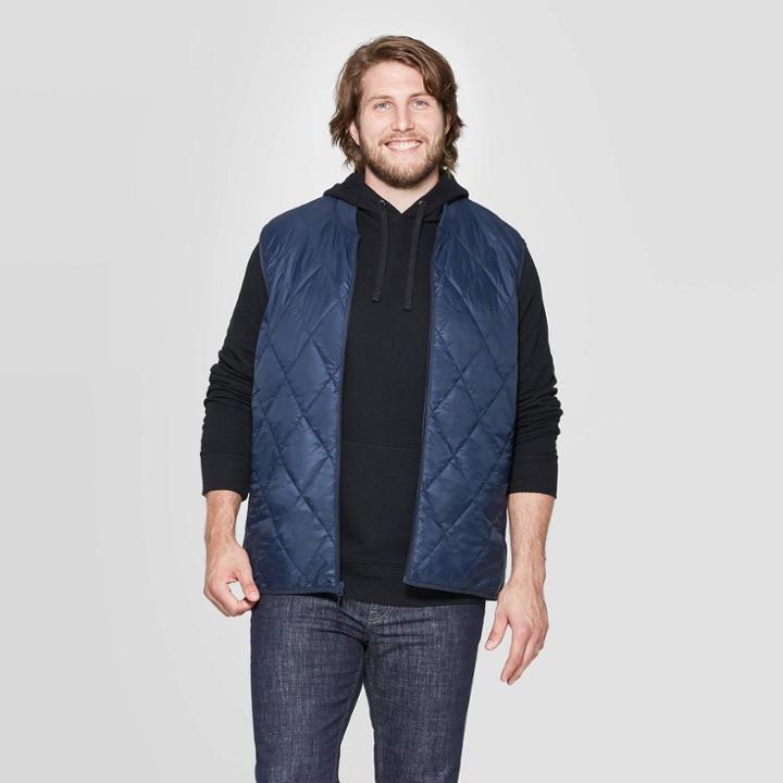 Men's Big & Tall Sleeveless Lightweight Vest - Goodfellow & Co Navy 2xbt,