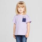 Toddler Girls' Hi! Short Sleeve T-shirt - Cat & Jack Violet