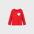 Toddler Girls' Glitter Heart Long Sleeve T-shirt - Cat & Jack Red