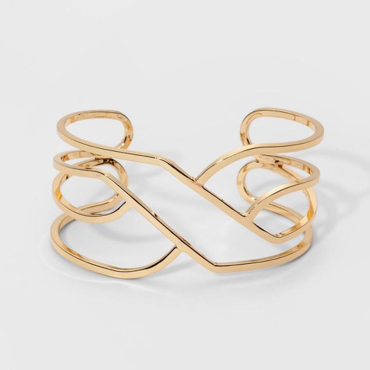 Target Open Wavy Cuff Bracelet - A New Day Gold